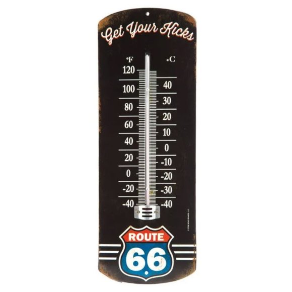 Get Your Kicks on Route 66 Tin Sign Thermometer - Picture 3 of 3